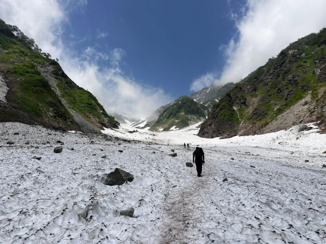 登山道場の白馬岳登山ツアー:白馬大雪渓