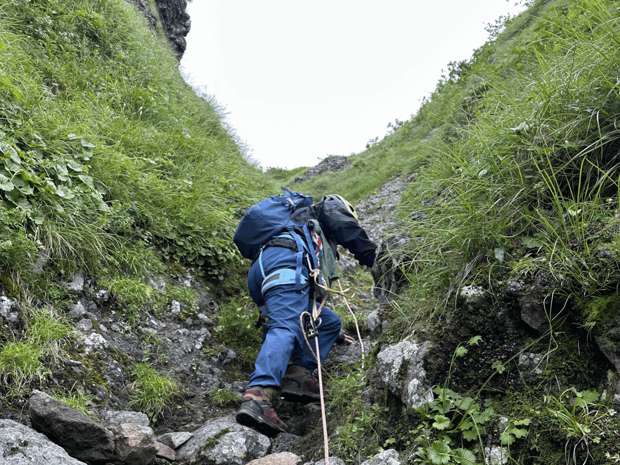 登山道場：南八ヶ岳阿弥陀岳バリエーション登山講習風景/2025年8月9日